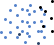 Blue and black puzzle piece
