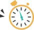 Clock on black background