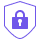 Purple padlock on black background