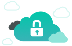 Cloud with padlock