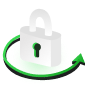 Cadenas avec ruban vert