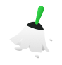White bag with green leaf