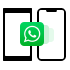 Green WhatsApp icon on black background
