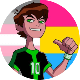 Cartoon character with green and yellow shirt