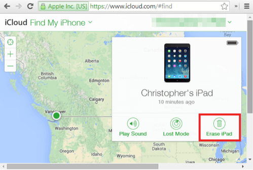 كيفية فتح قفل الايفون/الايباد باستخدام iCloud – الخطوة الثالثة