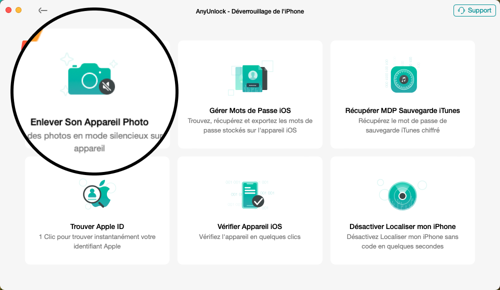 Écran du téléphone avec bouton App Store