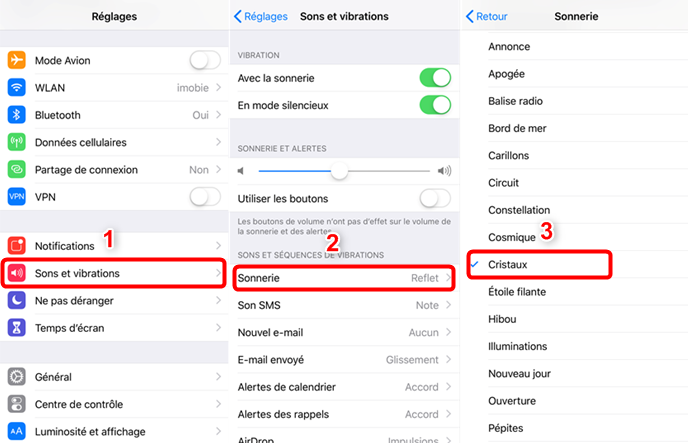 Comment changer de sonnerie dans iPhone 7