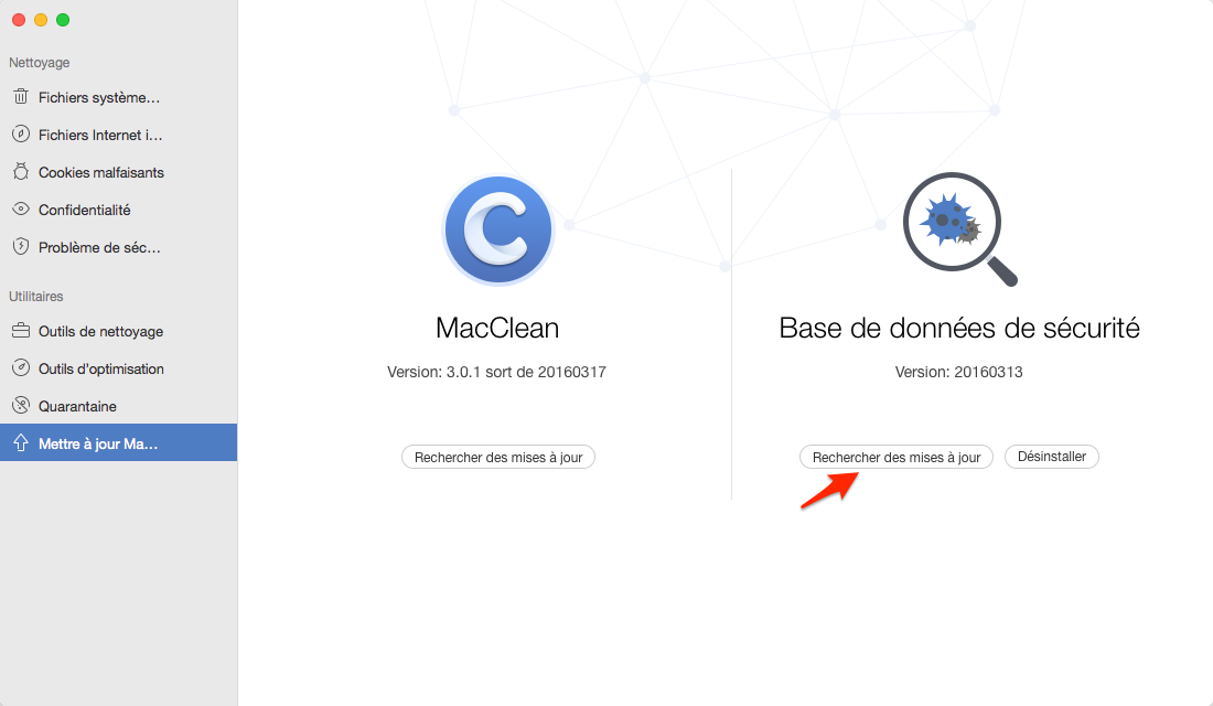 Détecter le virus sur Mac avec MacClean