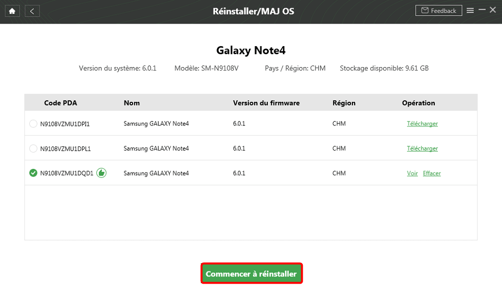 Forcer mise à jour Android