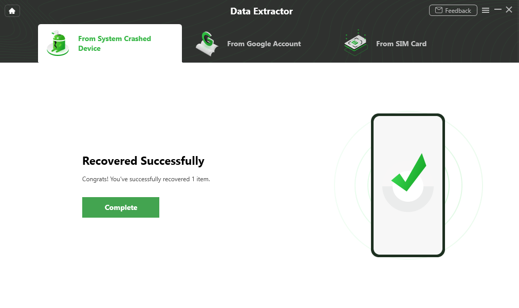 Extract Data from Crashed Phone Successfully