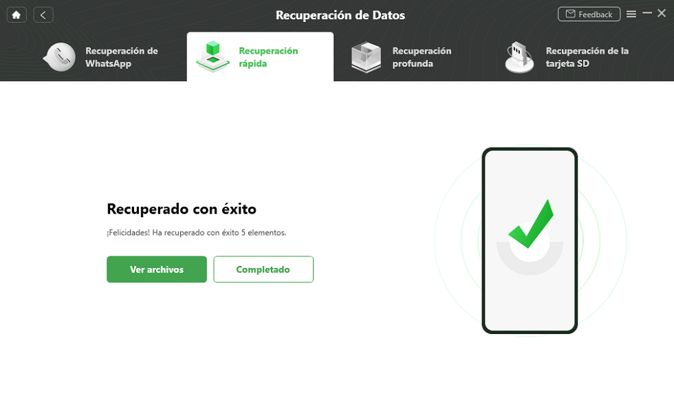 Recuperar las fotos borradas con éxito