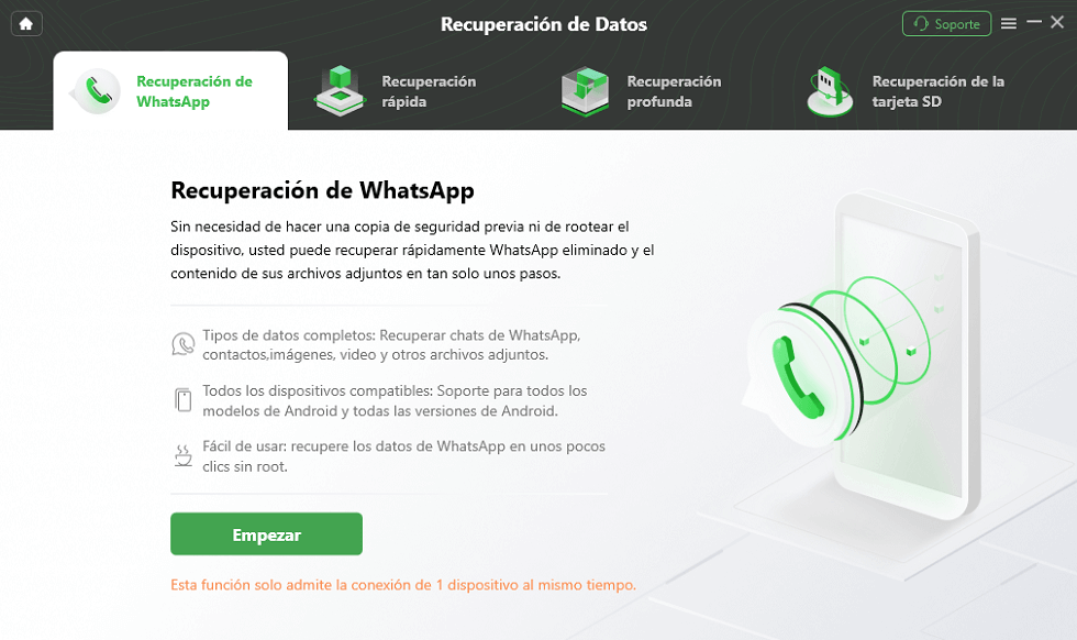 Haz clic en Empezar