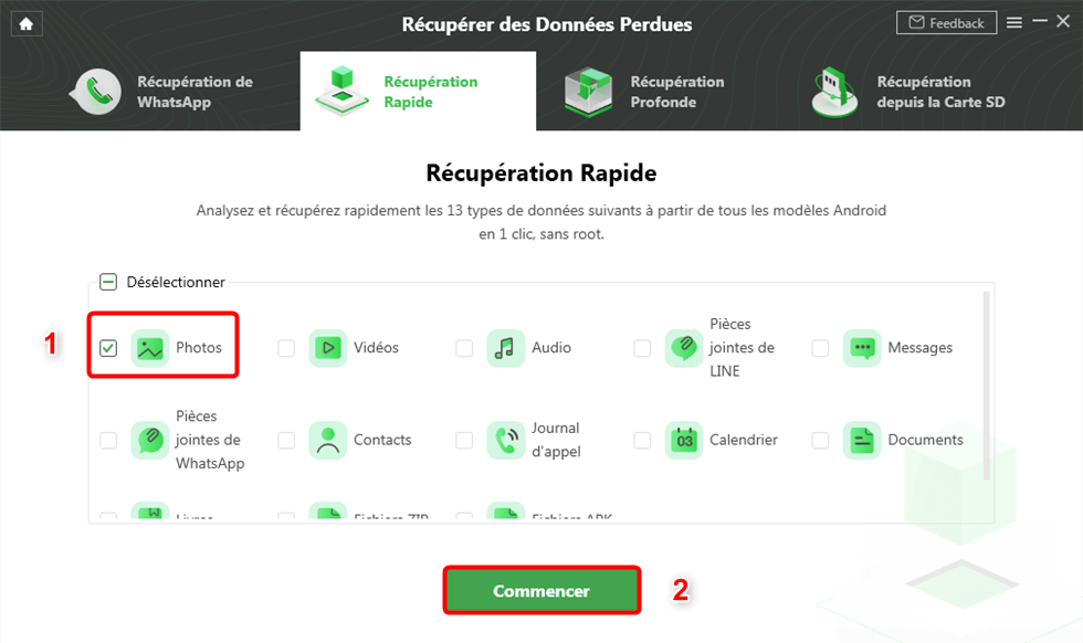 Sélectionner Photos