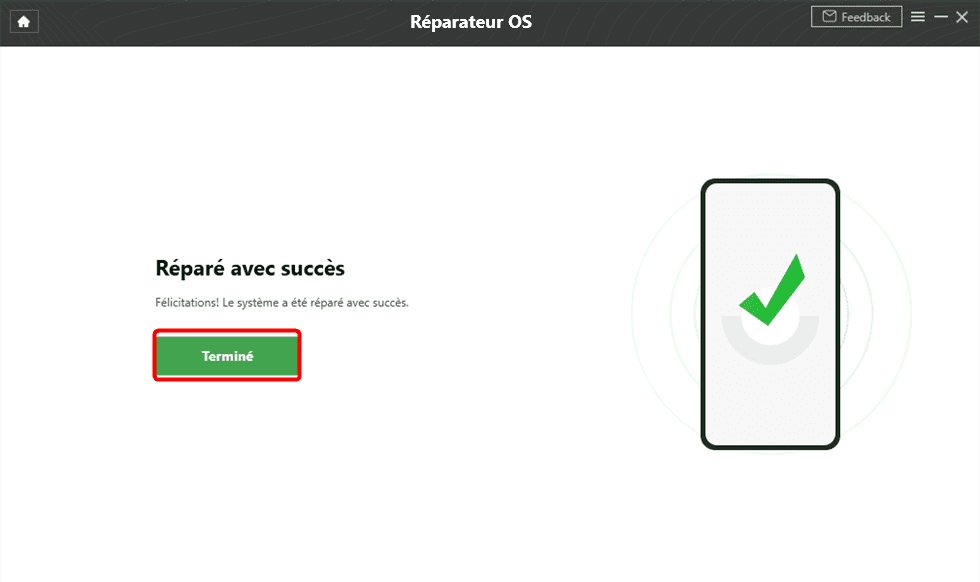 Téléphone avec flèche verte