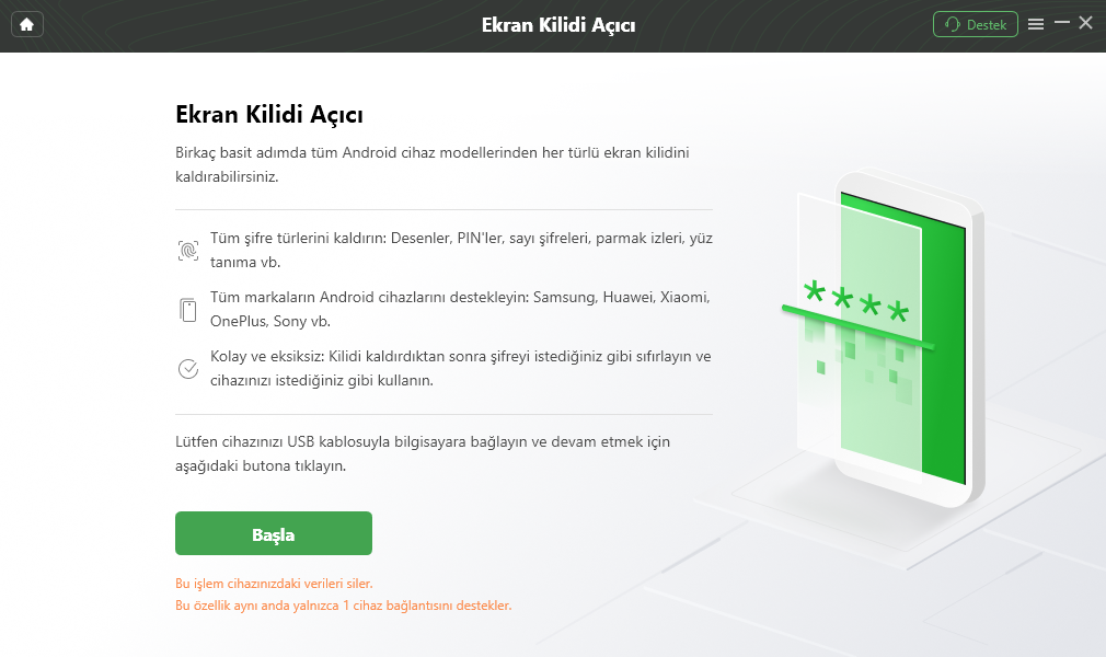Kilitli Telefonunuzu bağlayın