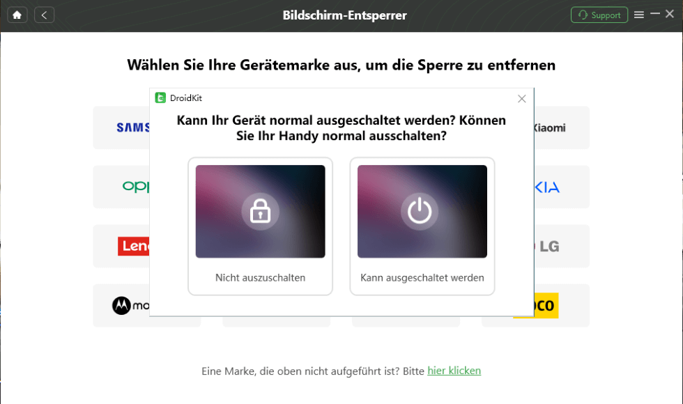 Kann Ihr Gerät normal ausgeschaltet werden?