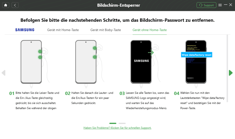 Befolgen Sie die Schritte, um Passwort zu entfernen