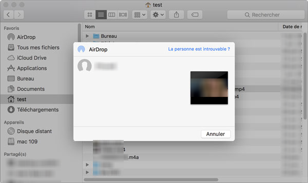 Envoi de la photo vers iPhone