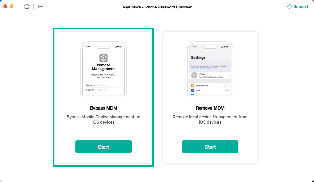 Screenshot of two phones with same app