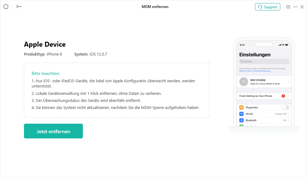 iPhone mit Apple-Bildschirm