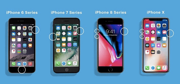 Force Restart iPhone to Fix iPhone Black Screen of Death