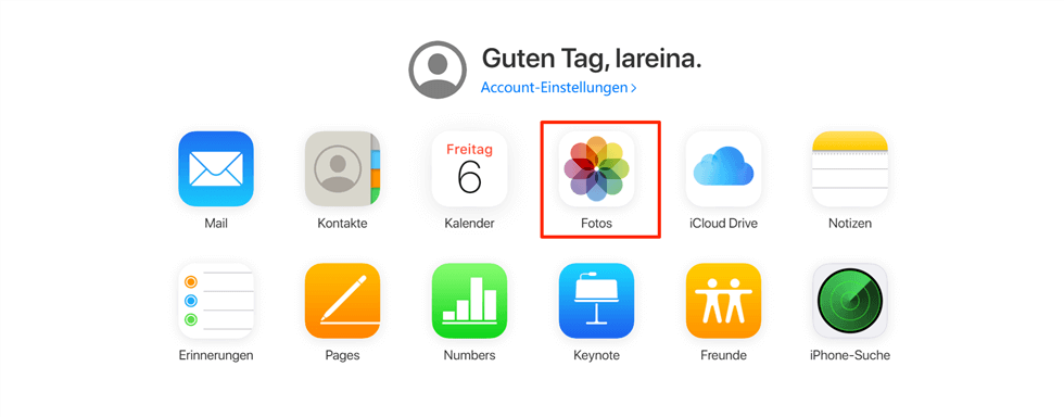 Fotos aus iCloud wiederherstellen