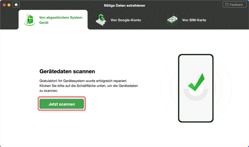 Fotos retten DroidKit Daten scannen