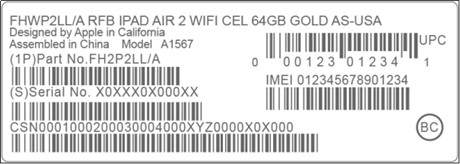 Get IMEI on iPhone from Packing Box