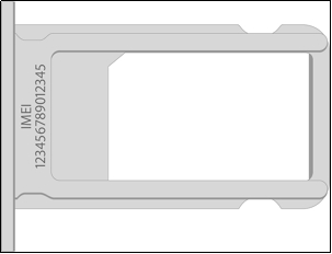 Get IMEI on iPhone from SIM Card Tray