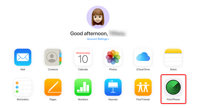 Go to iCloud and Click Find iPhone