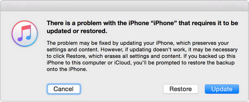 Restore or Update iPhone with iTunes