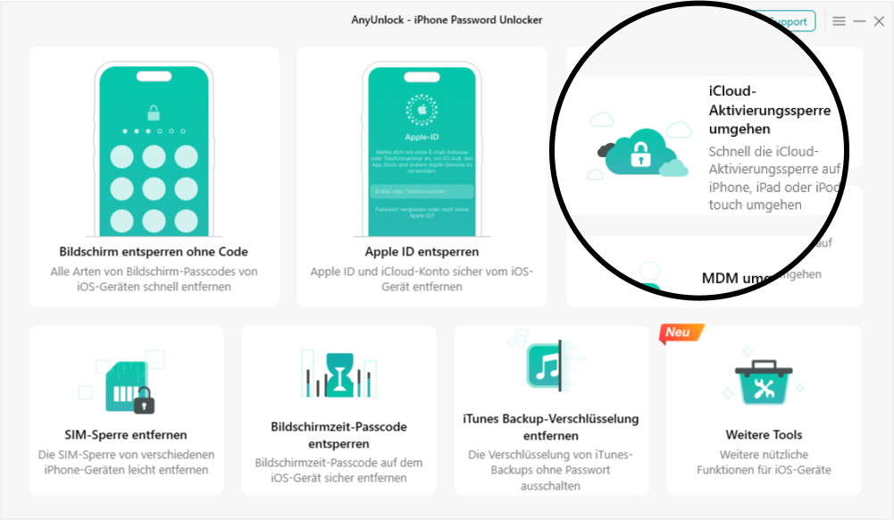 Computerbildschirm mit Apps