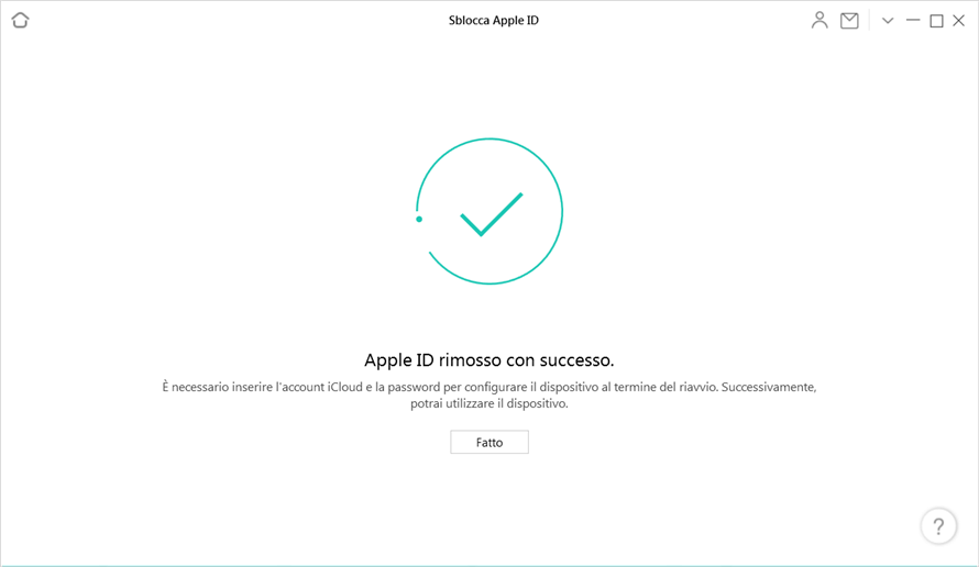 ID Apple rimosso con successo