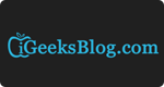 Geeks Blog logo on black background