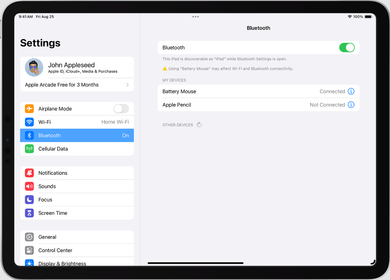 ipad bluetooth