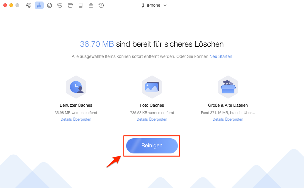 iPhone App Cache lÃ¶schen â Schritt 2