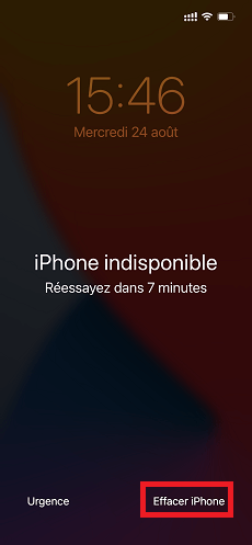 Effacer l'iPhone