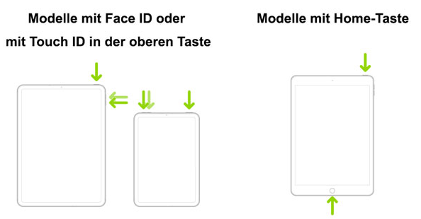 iPad neu starten