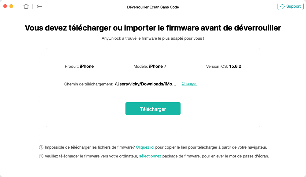 Capture décran du site Web avec message