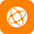Logo blanc orange avec étoile
