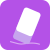 Cell phone on purple surface
