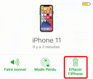 Déverrouillage de l’iPhone via iCloud