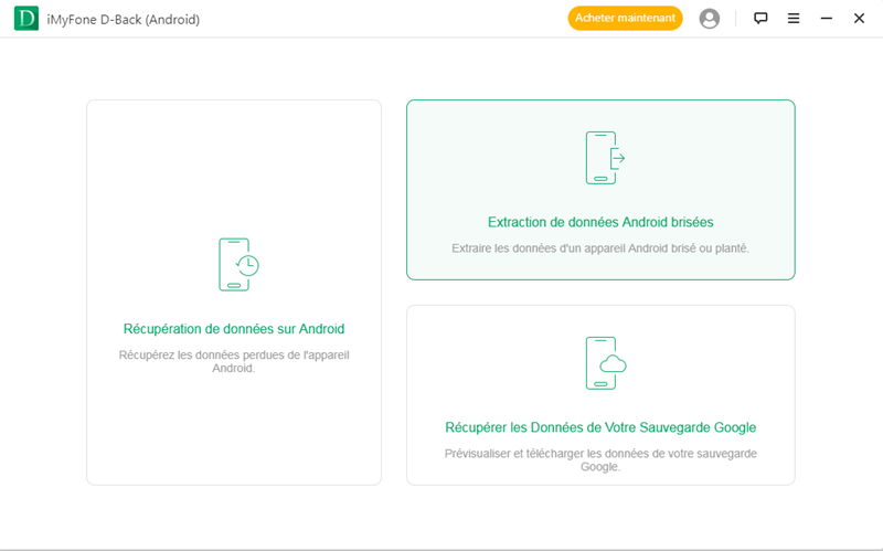 Récupération des photos via iMyFone