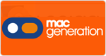 Logo Génération Mac sur fond orange