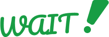 Green and black logo with question mark