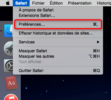 Nettoyer les cookies de Safari - Ã©tape 2