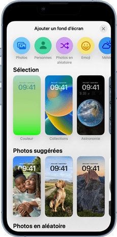 personnaliser fond ecran ios 16