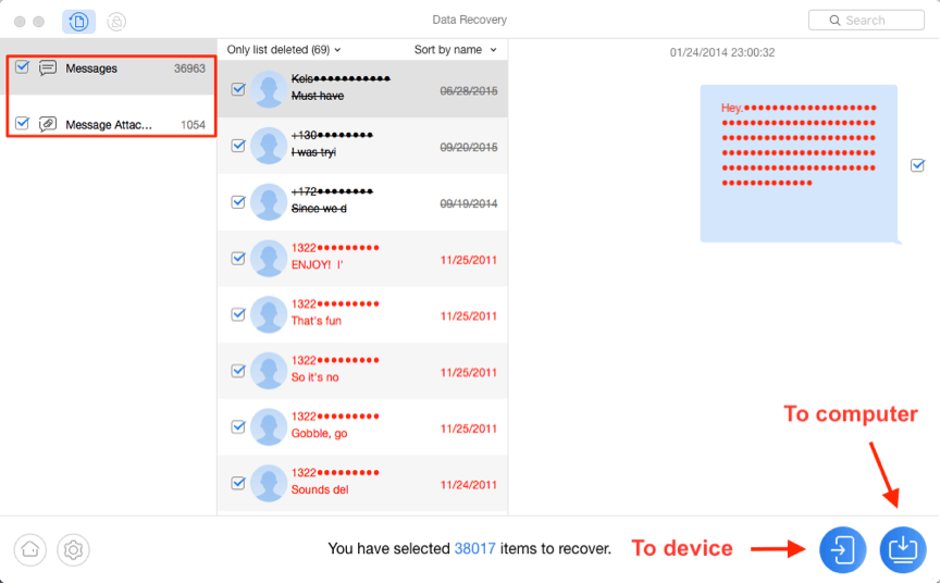 Recover Messages on Android