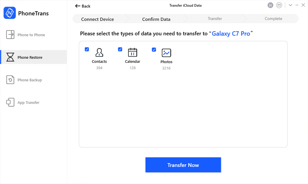 Restore from iCloud to Android