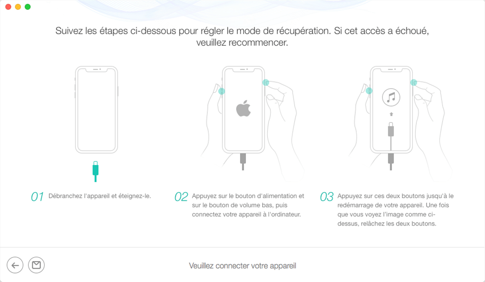 Mode de récupération